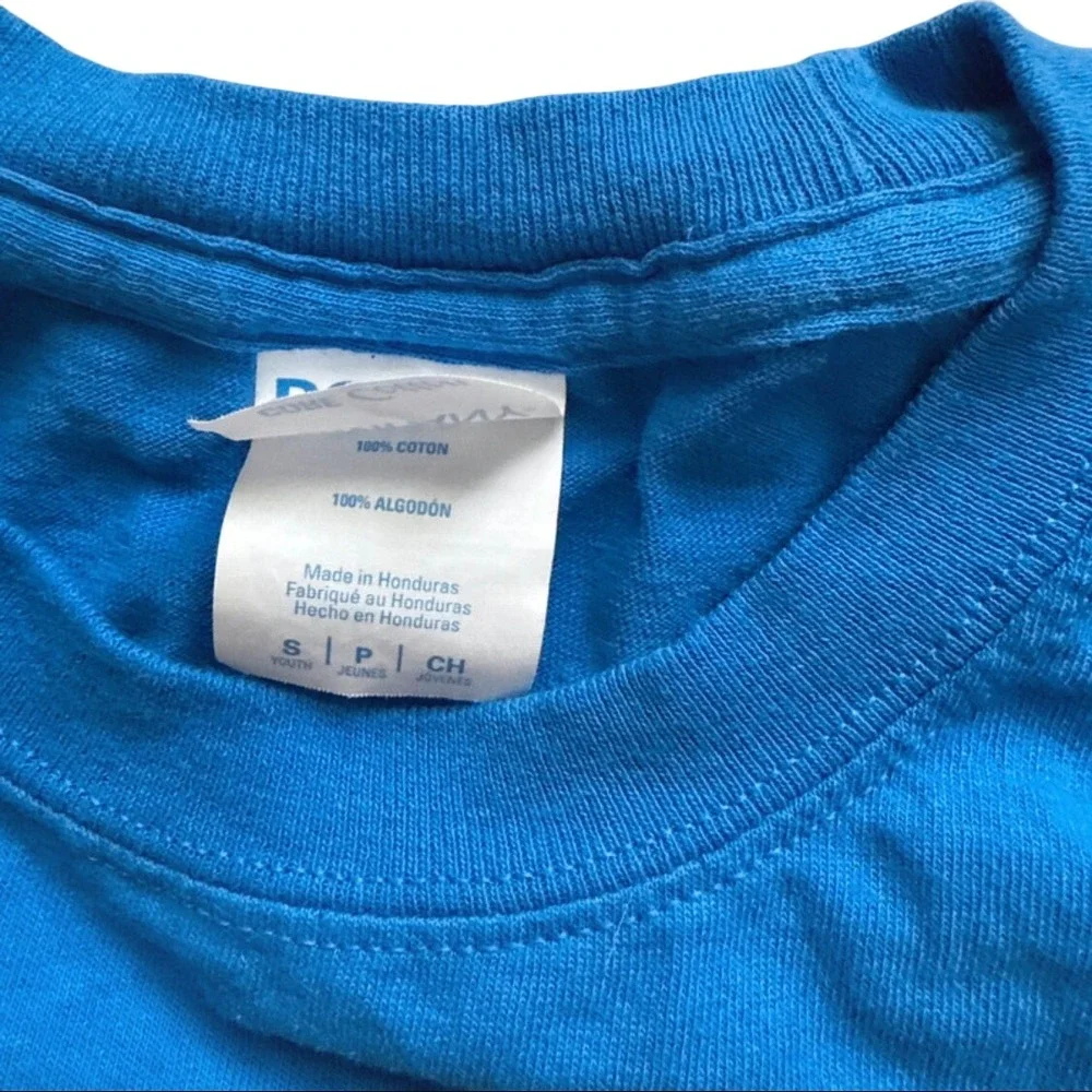 Youth Long Sleeve T Shirt Down For Doughnuts Made To‎ Inspire Blue Small